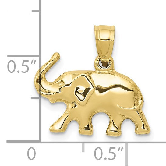10kt Yellow Gold 3-D Elephant Pendant