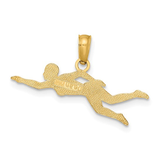 10kt Yellow Gold Female Swimmer Charm