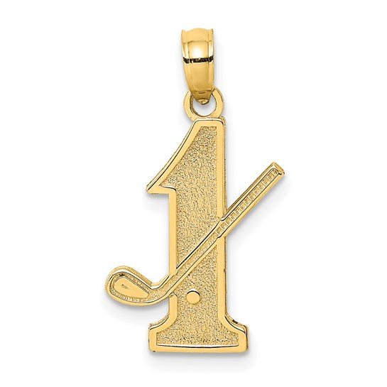 10kt Yellow Gold Golf Club and Ball on #1 Charm