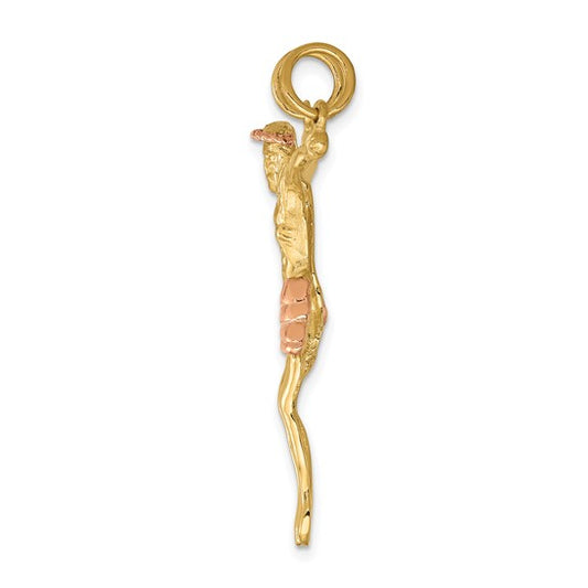 10kt Two-tone Rose Corpus Pendant