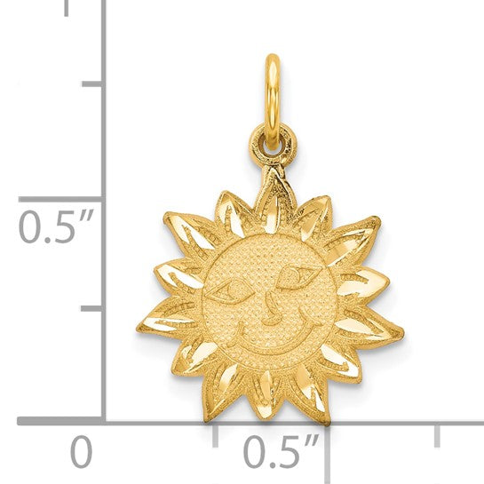 10kt Yellow Gold Sun Charm