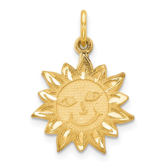 10kt Yellow Gold Sun Charm