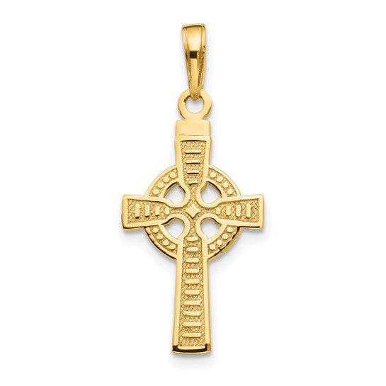 10kt Yellow Gold Reversible GOD IS LOVE Celtic Cross Pendant