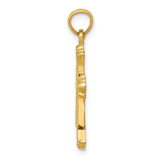 10kt Yellow Gold Budded Cross Charm
