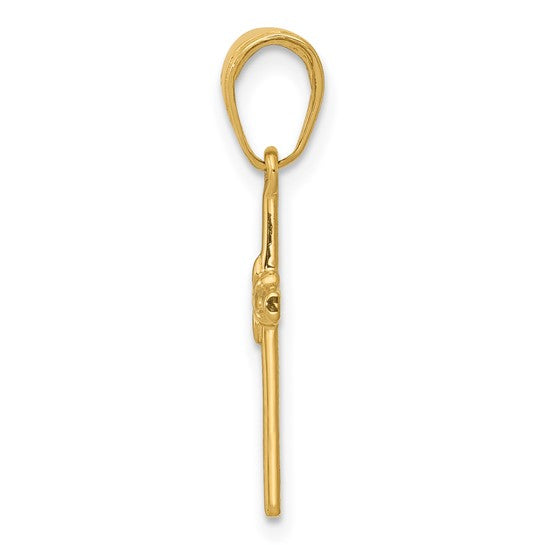 10kt Yellow Gold Polished Cross Charm