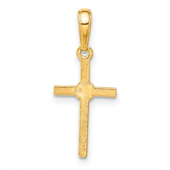 10kt Yellow Gold Polished Cross Charm