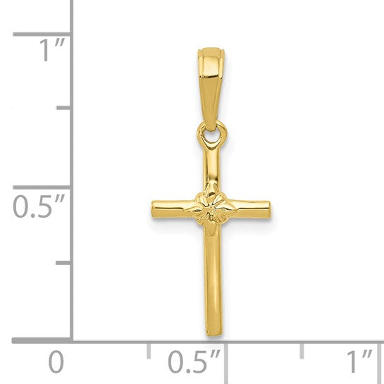 10kt Yellow Gold Polished Cross Charm