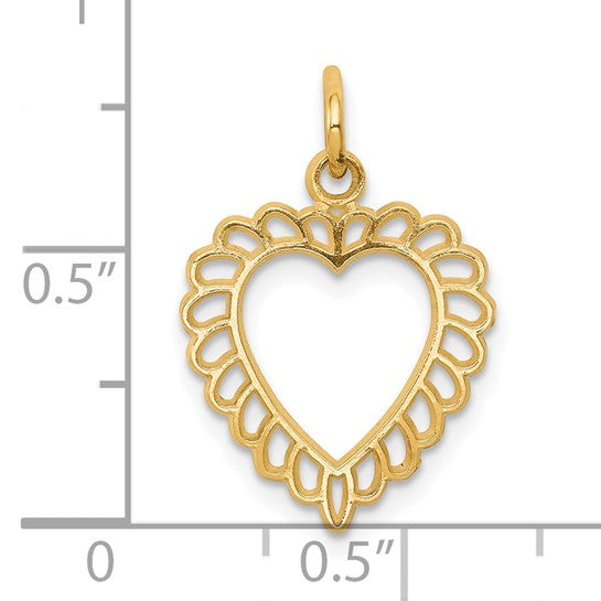 10kt Yellow Gold Heart Charm