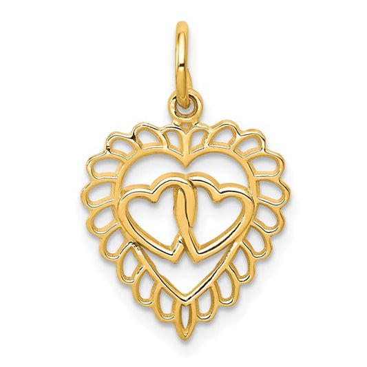 10kt Yellow Gold Heart Charm