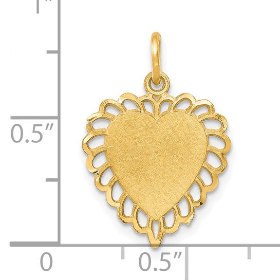 10kt Yellow Gold Heart Charm