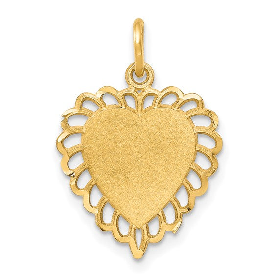 10kt Yellow Gold Heart Charm