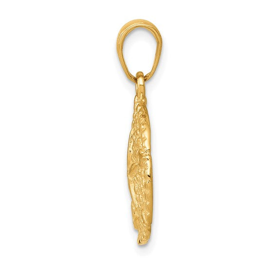 10KT Yellow Gold Sand Dollar Pendant