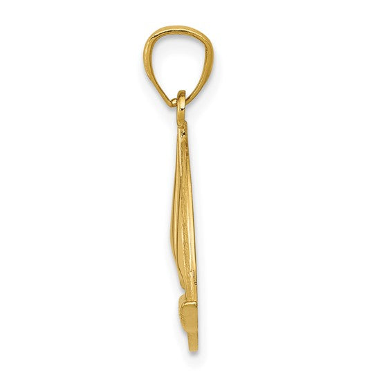 10kt Yellow Gold Sailboat Pendant