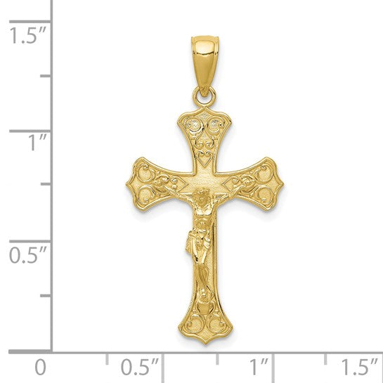 10KT Yellow Gold Crucifix Pendant
