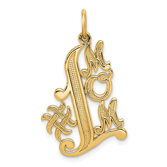 10KT Yellow Gold #1 MOM Charm