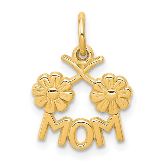 10KT Yellow Gold MOM Charm