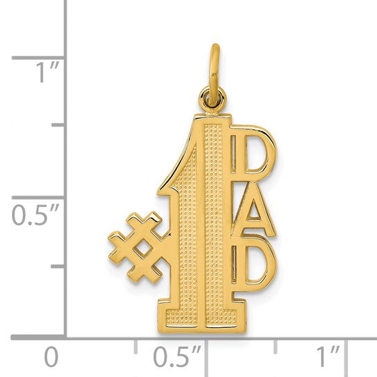 10kt Yellow Gold #1 DAD Charm