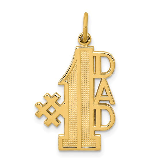 10kt Yellow Gold #1 DAD Charm