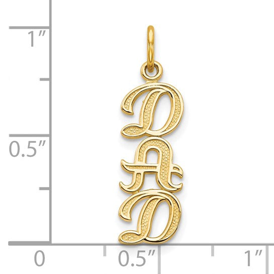 10KT Yellow Gold DAD Charm