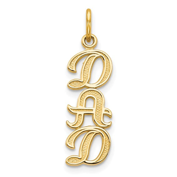 10KT Yellow Gold DAD Charm
