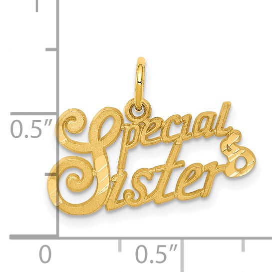 10kt Yellow Gold SPECIAL SISTER Charm