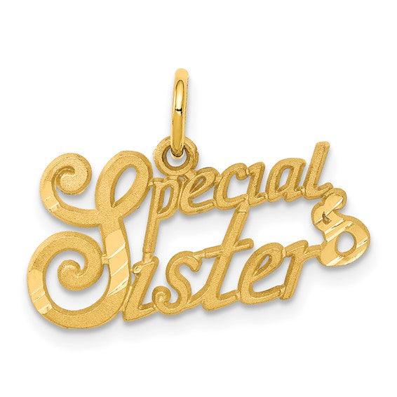 10kt Yellow Gold SPECIAL SISTER Charm