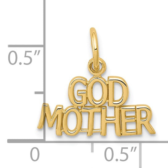 10KT Yellow Gold GODMOTHER Charm