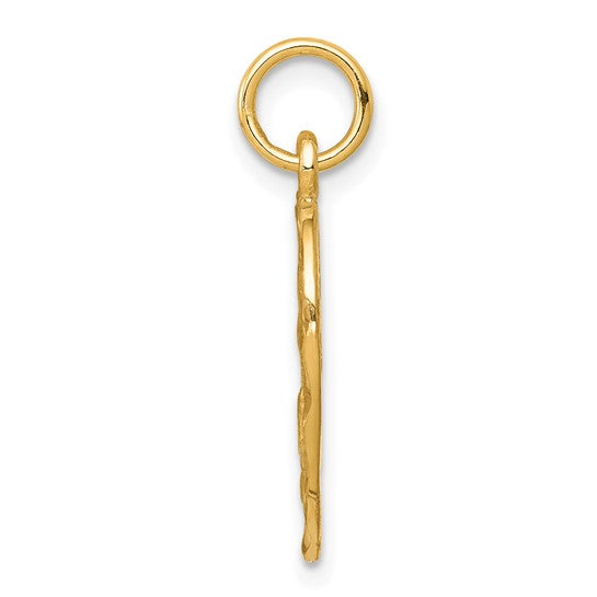 10KT Yellow Gold Angel Heart Charm