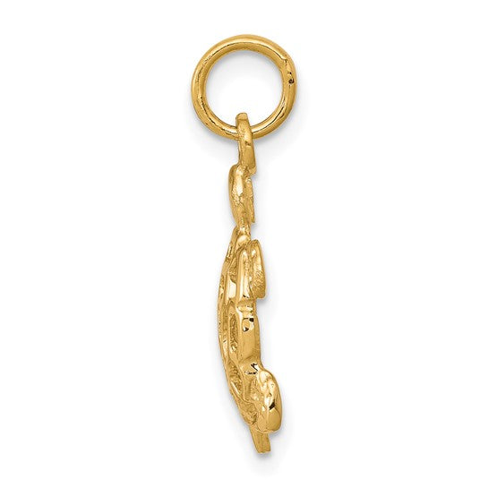 10kt Yellow Gold Turtle Charm