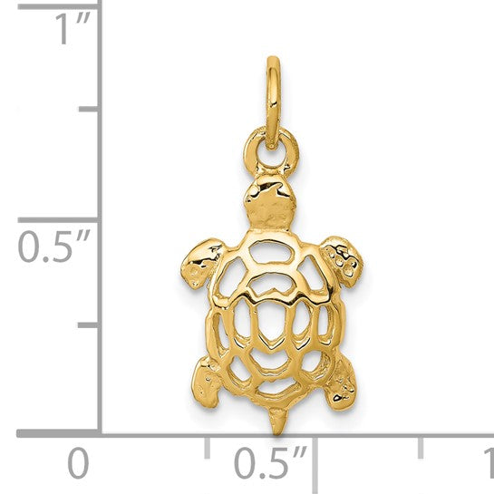10kt Yellow Gold Turtle Charm