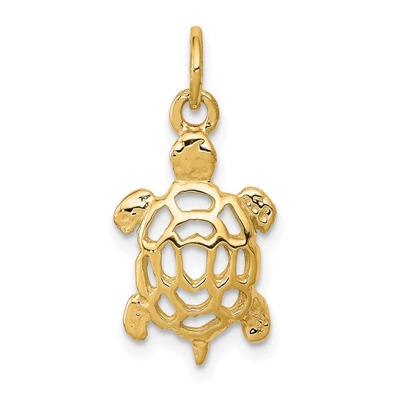 10kt Yellow Gold Turtle Charm