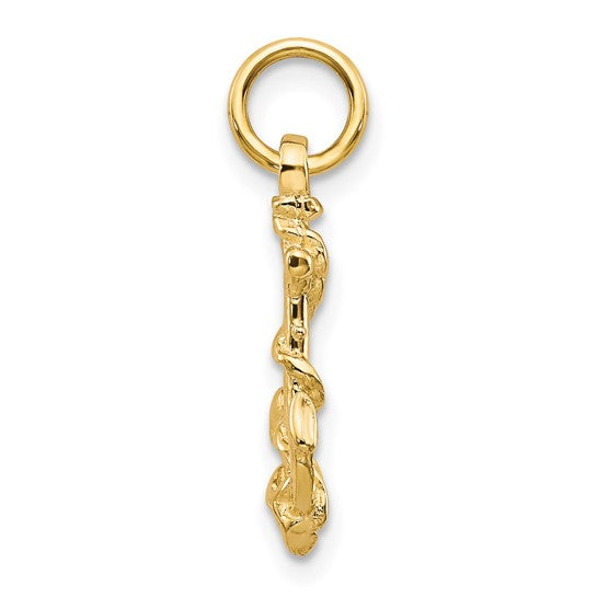 10kt Yellow Gold Anchor Pendant