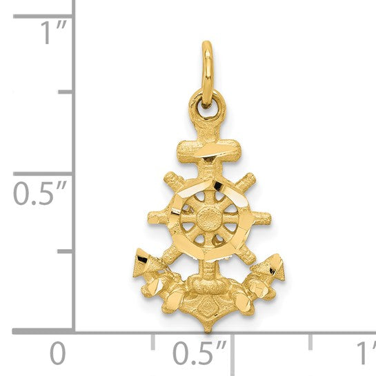 10kt Yellow Gold Anchor Charm