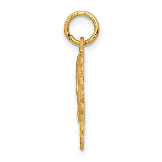 10kt Yellow Gold Initial A Charm