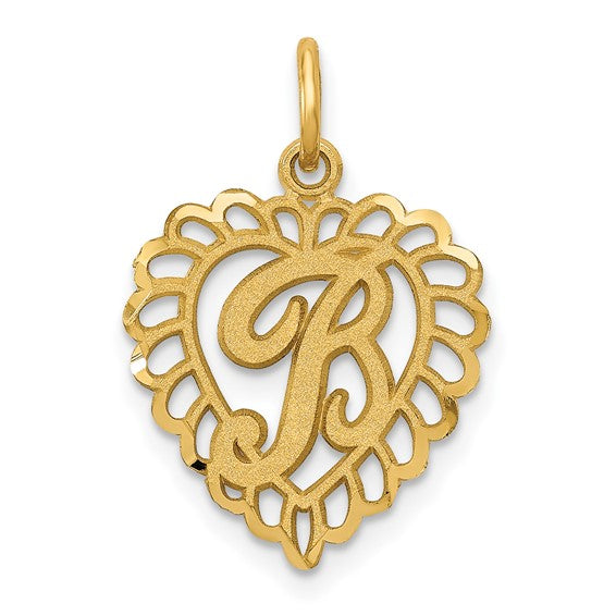 10kt Yellow Gold Initial B Charm