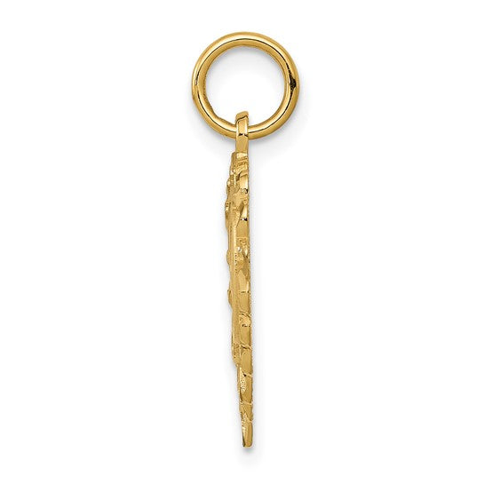 10KT Yellow Gold Initial D Charm