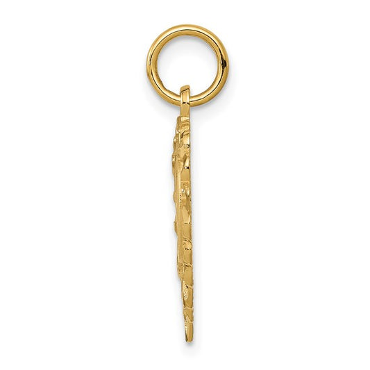 10KT Yellow Gold Initial D Charm