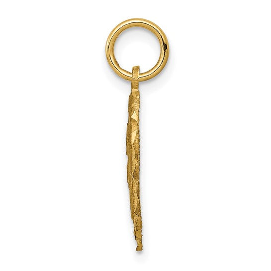 10kt Yellow Gold Initial E Charm