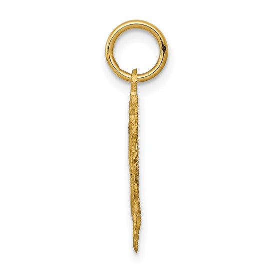 10kt Yellow Gold Initial F Charm