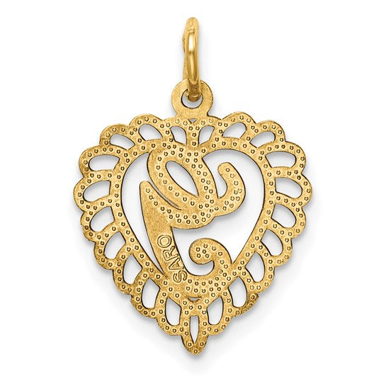 10kt Yellow Gold Initial G Charm