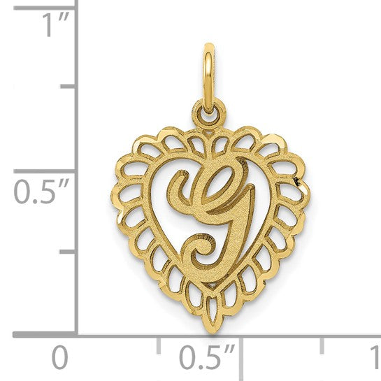 10kt Yellow Gold Initial G Charm