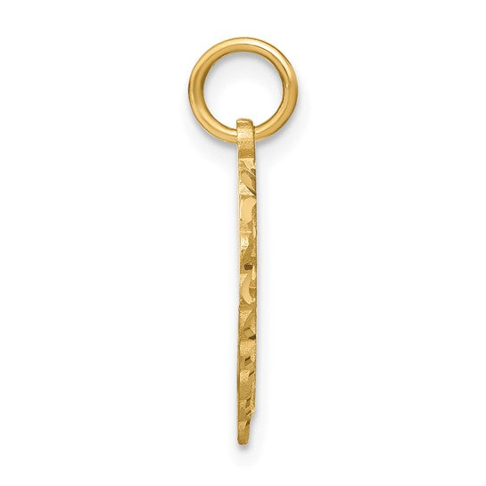 10kt Yellow Gold Initial I Charm