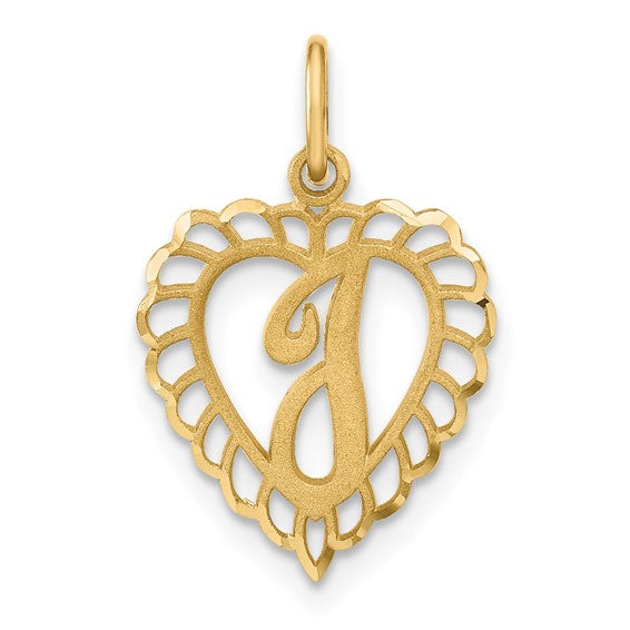 10kt Yellow Gold Initial I Charm