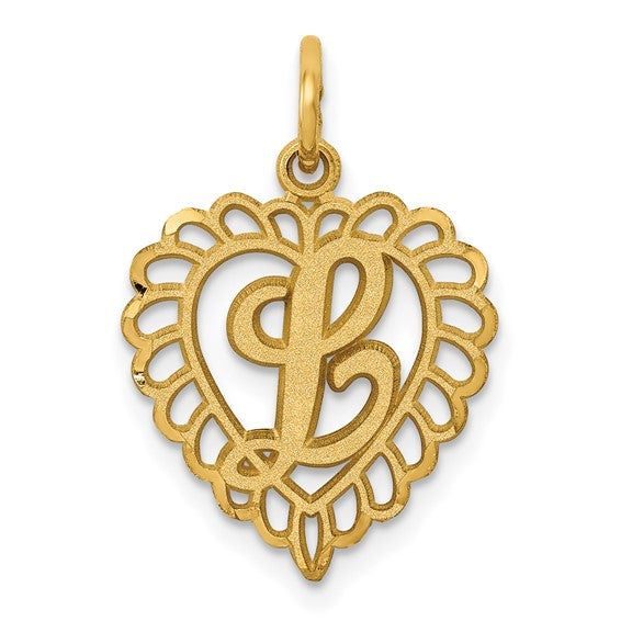 10kt Yellow Gold Initial L Charm
