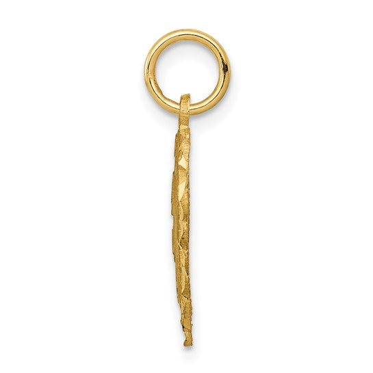 10kt Yellow Gold Initial N Charm