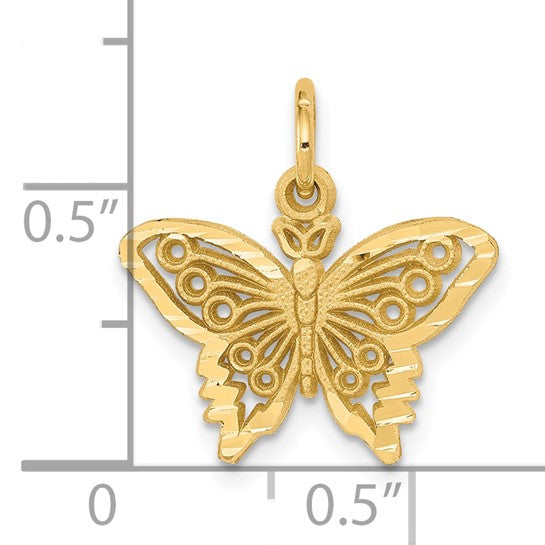 10kt Yellow Gold Butterfly Charm