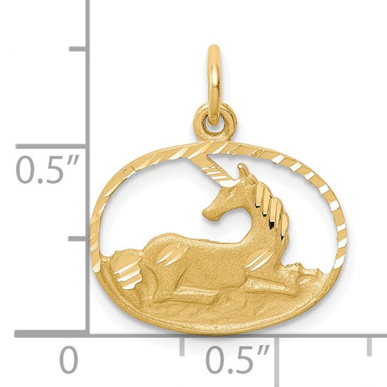 10kt Yellow Gold Unicorn Charm
