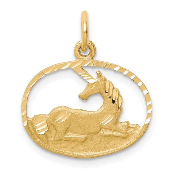 10kt Yellow Gold Unicorn Charm