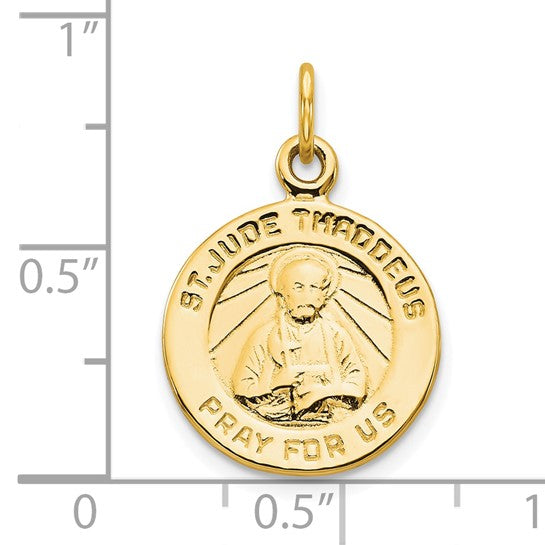 10KT Yellow Gold St. Jude Medal
