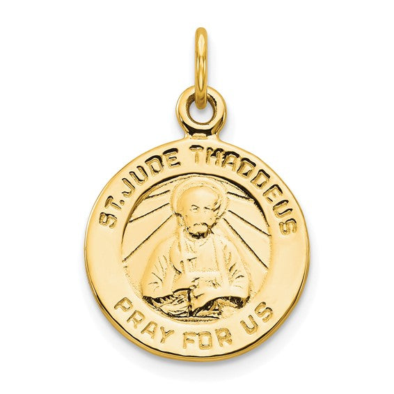 10KT Yellow Gold St. Jude Medal
